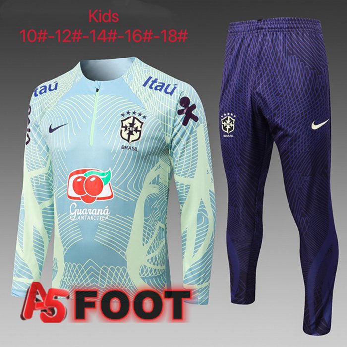 Ensemble Survetement De Foot FC Barcelone Enfant Vert 2022/2023
