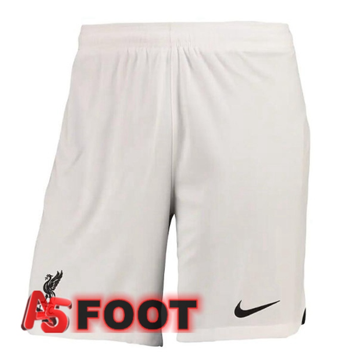 Short De Foot FC Liverpool Exterieur Blanc 2022/2023