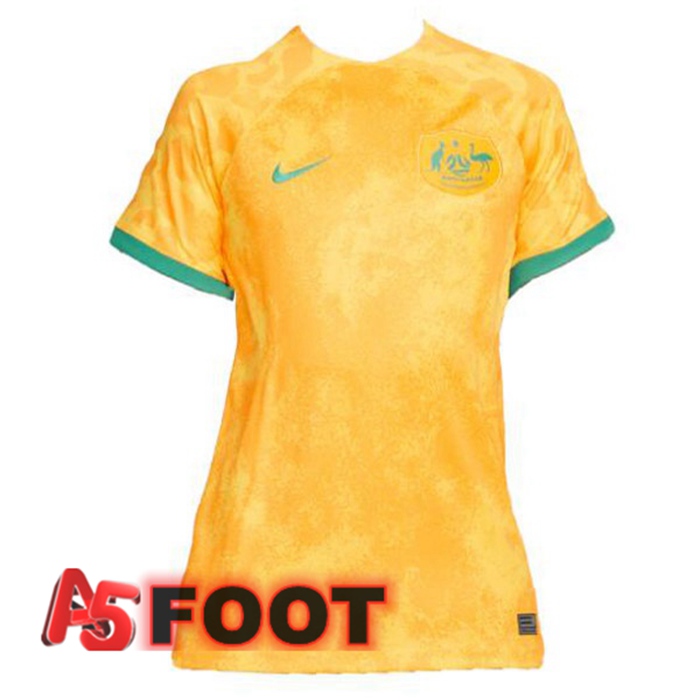Maillot Foot Equipe De Australie Femme Domicile Jaune Coupe du monde 2022