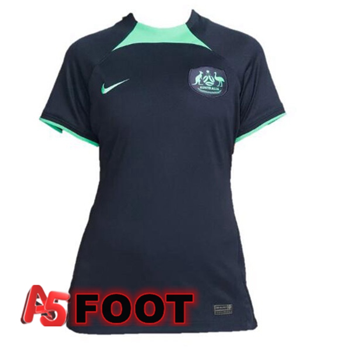 Maillot Foot Equipe De Australie Femme Exterieur Noir Coupe du monde 2022