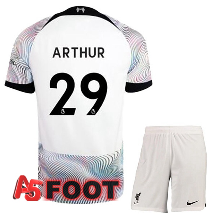 Maillot De Foot FC Liverpool (ARTHUR 29) Enfant Exterieur Blanc 2022/2023