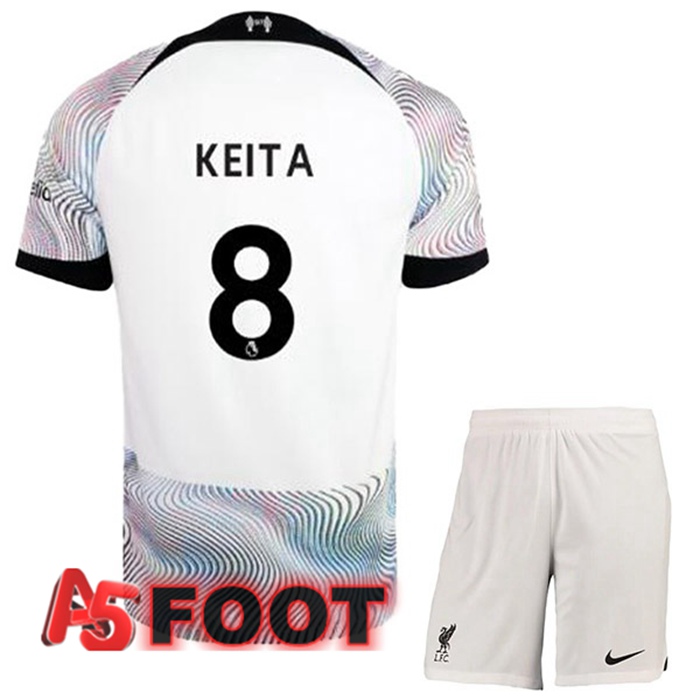 Maillot De Foot FC Liverpool (KEITA 8) Enfant Exterieur Blanc 2022/2023