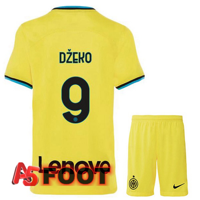 Maillot De Foot Inter Milan (DŽEKO 9) Enfant Third Jaune 2022/2023