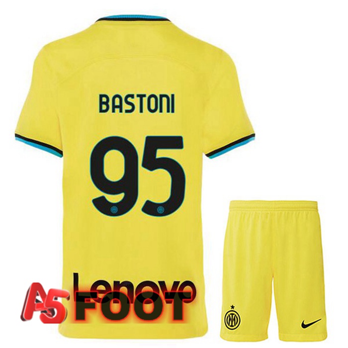 Maillot De Foot Inter Milan (BASTONI 95) Enfant Third Jaune 2022/2023