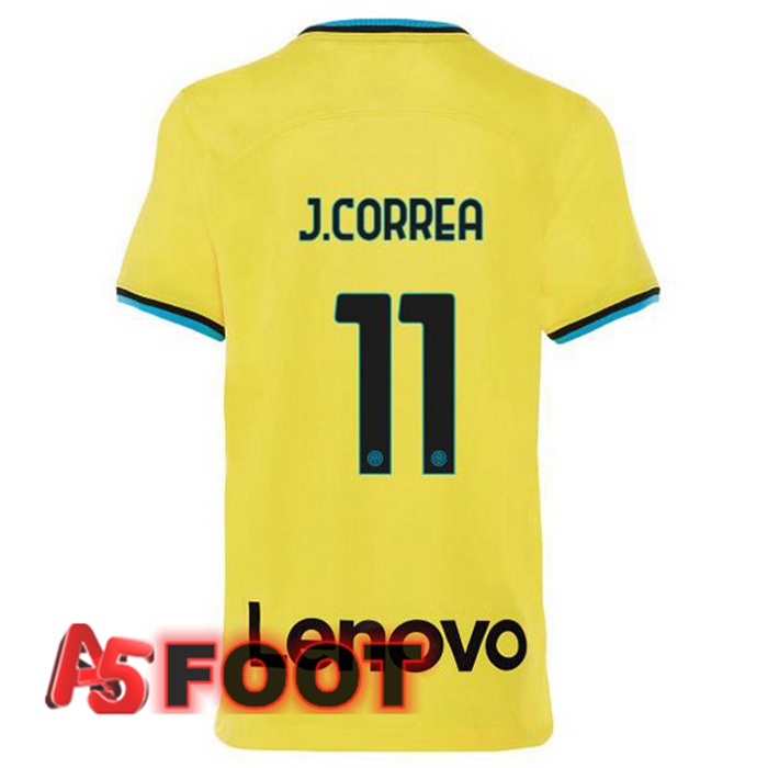 Maillot De Foot Inter Milan (J.CORREA 11) Third Jaune 2022/2023