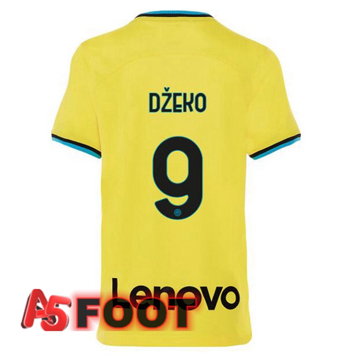 Maillot De Foot Inter Milan (DŽEKO 9) Third Jaune 2022/2023