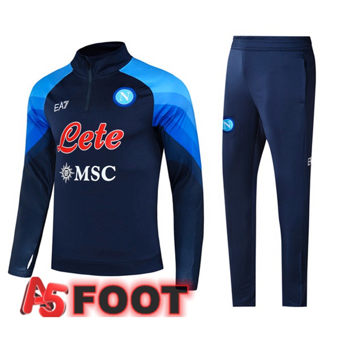 Ensemble Survetement De Foot SSC Naples Bleu 2022/2023