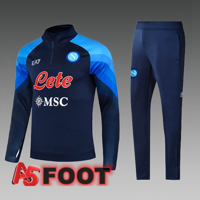 Ensemble Survetement De Foot SSC Naples Enfant Bleu 2022/2023