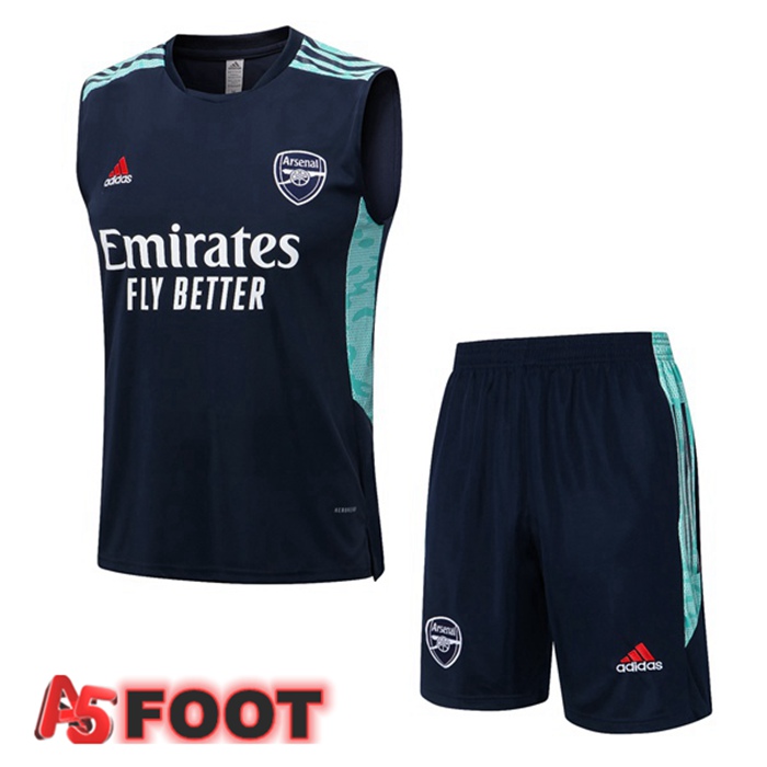 Gilet De Foot Arsenal + Shorts Bleu Royal 2022/2023