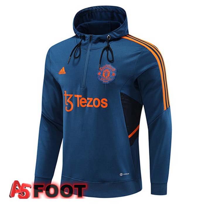 Sweatshirt à Capuche Manchester United Bleu 2022/2023