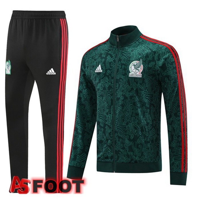 Ensemble Veste Survetement De Foot Mexique Vert 2022/2023