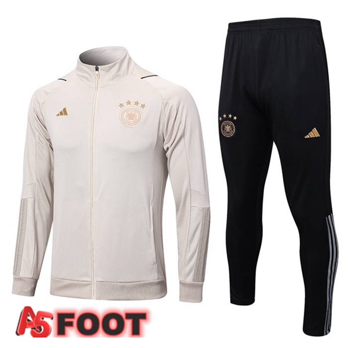 Ensemble Veste Survetement De Foot Allemagne Marron 2022/2023
