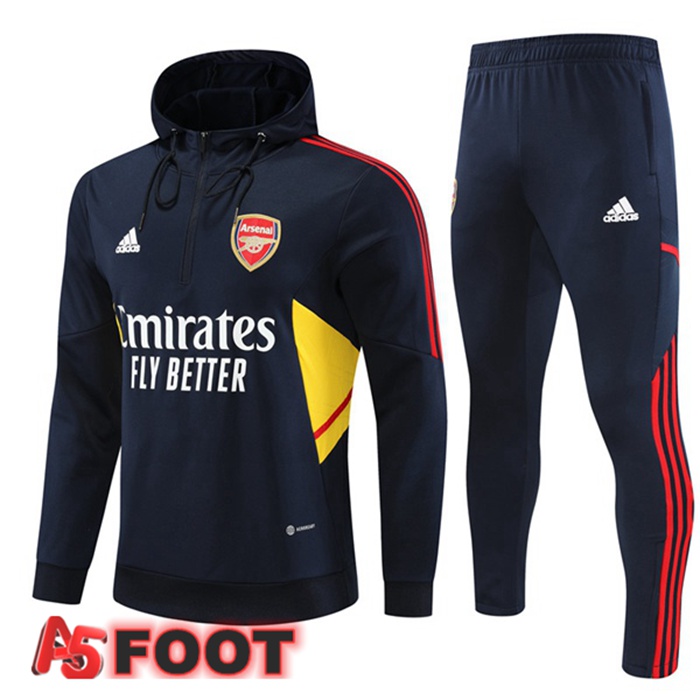Ensemble Survetement Veste A Capuche Arsenal Bleu Royal 2022/2023