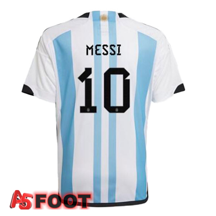 Maillot Foot Equipe de Argentine (MESSI 10) Domicile Bleu Blanc 2022/2023