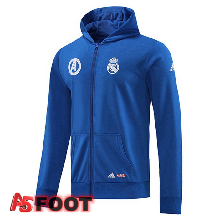 Veste A Capuche Real Madrid Bleu 2022/2023