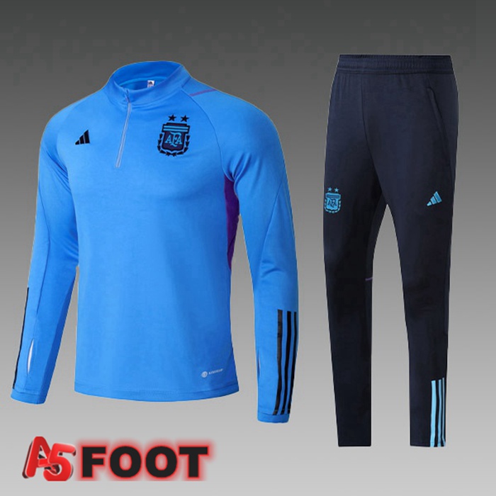 Ensemble Survetement De Foot Argentine Enfant Bleu 2022/2023