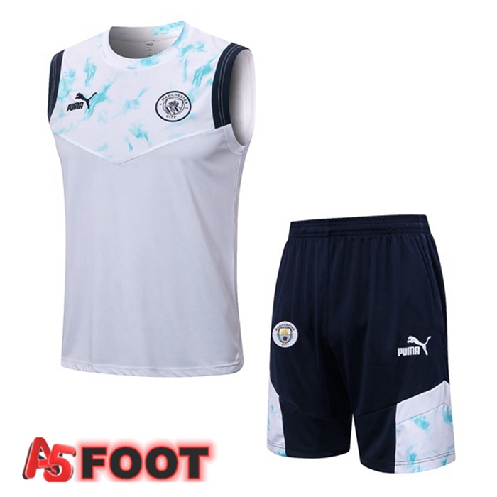 Gilet De Foot Manchester City + Shorts Blanc 2022/2023