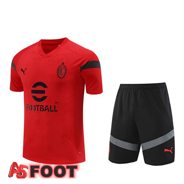 Training T-Shirts AC Milan + Shorts Rouge 2022/2023