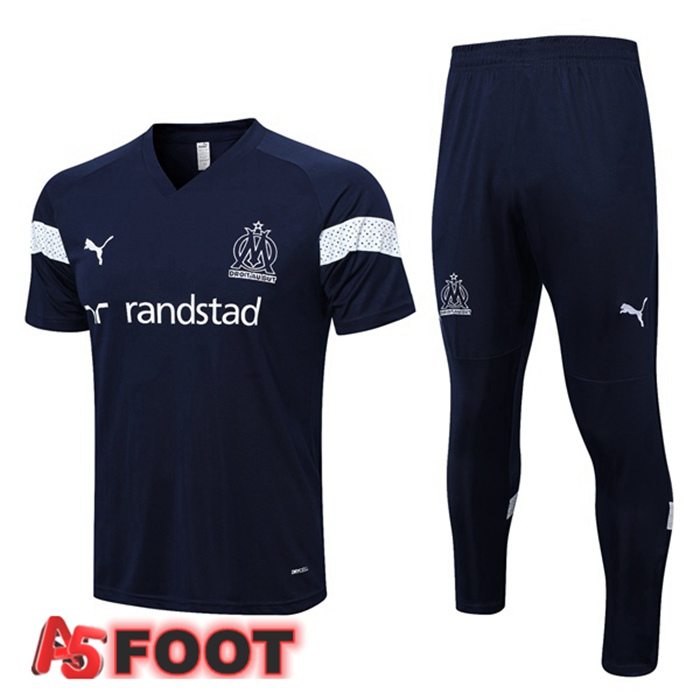 Training T-Shirts Marseille OM + Pantalon Bleu Royal 2022/2023