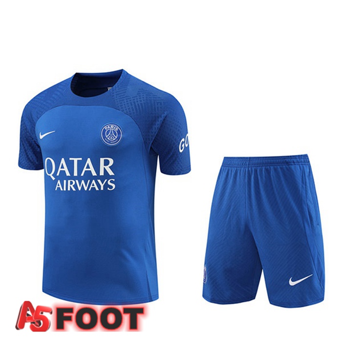 Training T-Shirts Paris PSG + Shorts Bleu 2022/2023