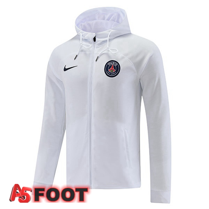 Veste A Capuche Paris PSG Blanc 2022/2023