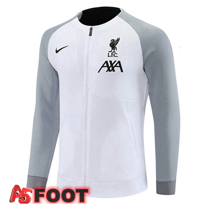 Veste De Foot FC Liverpool Blanc Gris 2022/2023