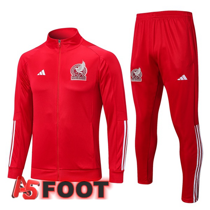 Ensemble Veste Survetement De Foot Mexique Rouge 2023/2024