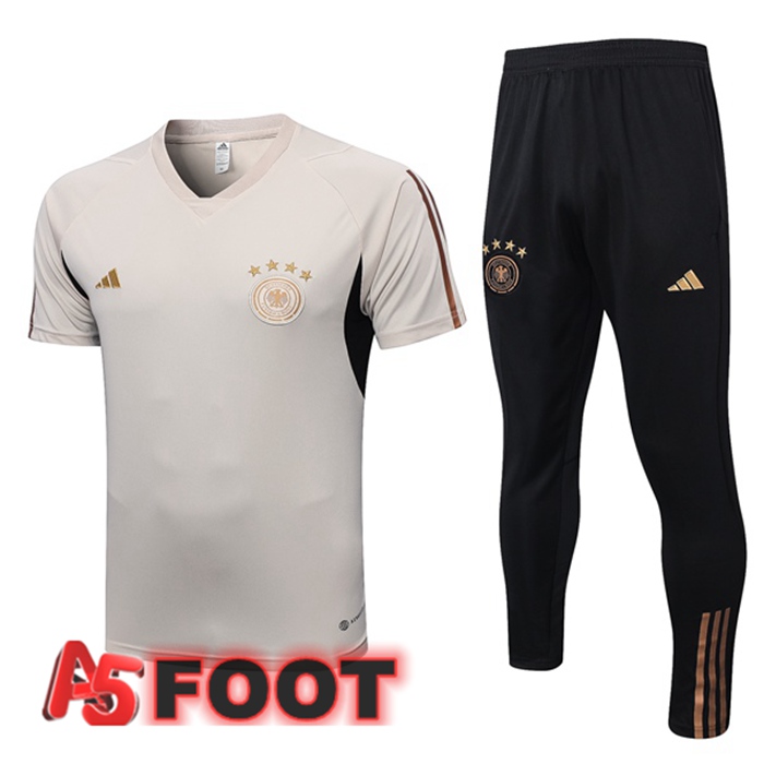 Training T-Shirts Allemagne + Pantalon Marron 2023/2024