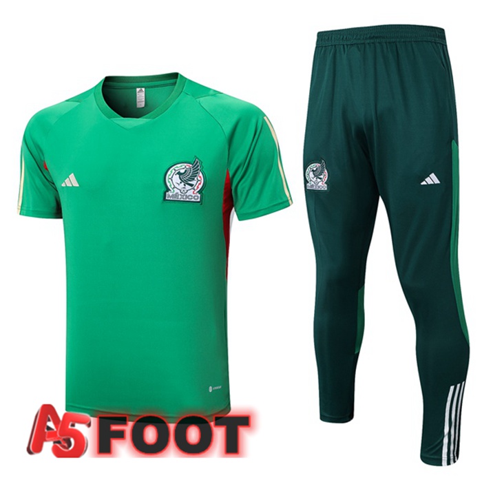 Training T-Shirts Mexique + Pantalon Vert 2023/2024