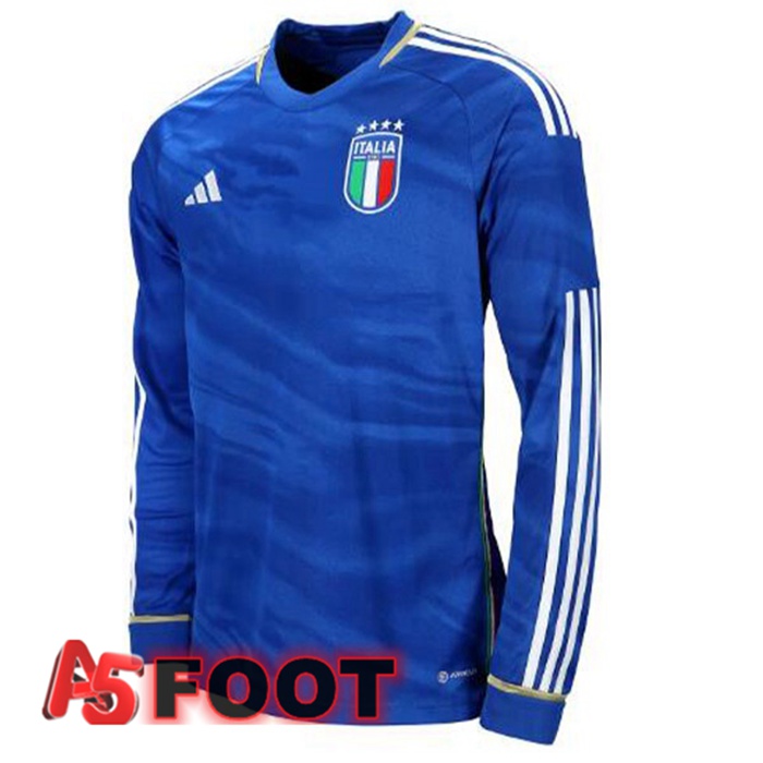 Maillot Foot Equipe De Italie Manche longue Domicile Bleu 2023/2024
