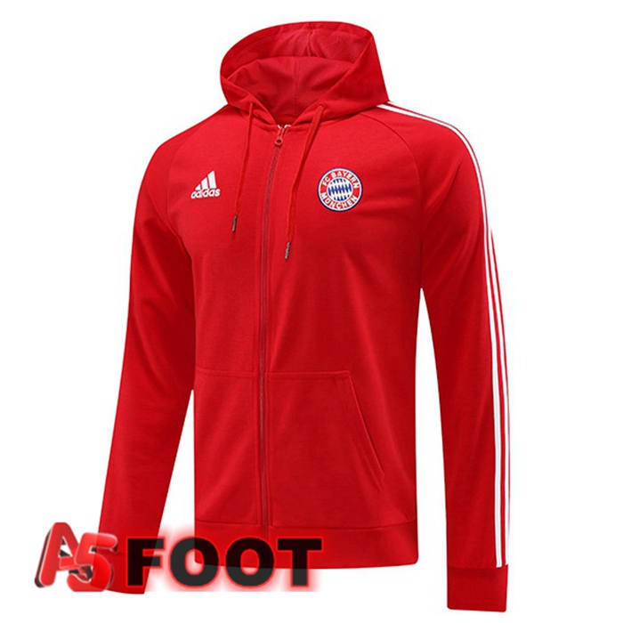 Veste A Capuche Bayern Munich Rouge 2023/2024