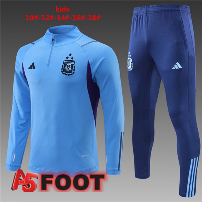 Ensemble Survetement De Foot Argentine Enfant Bleu 2023/2024