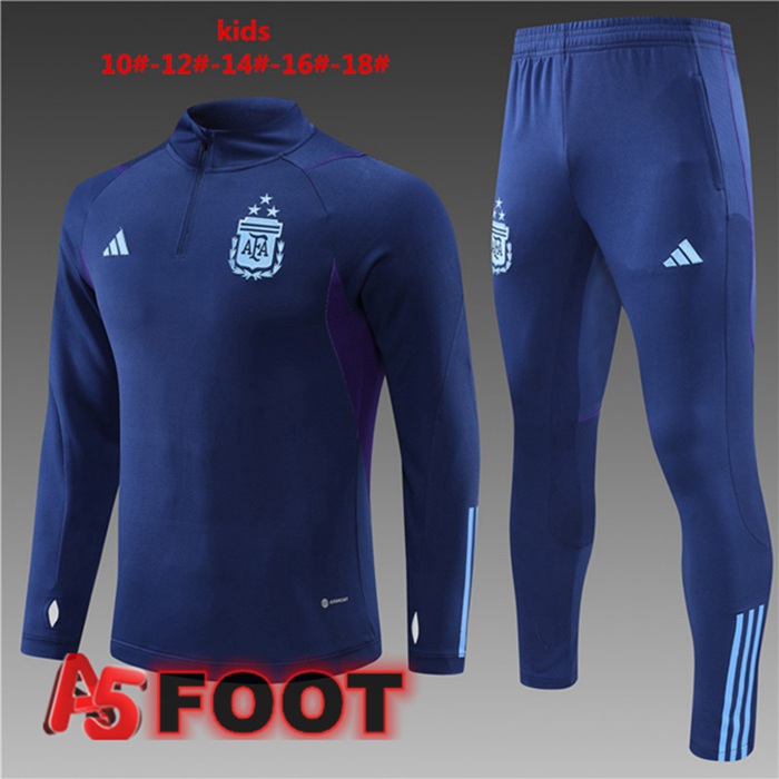 Ensemble Survetement De Foot Argentine Enfant Bleu Royal 2023/2024