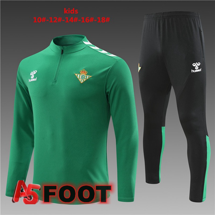 Ensemble Survetement De Foot Real Betis Enfant Vert 2023/2024