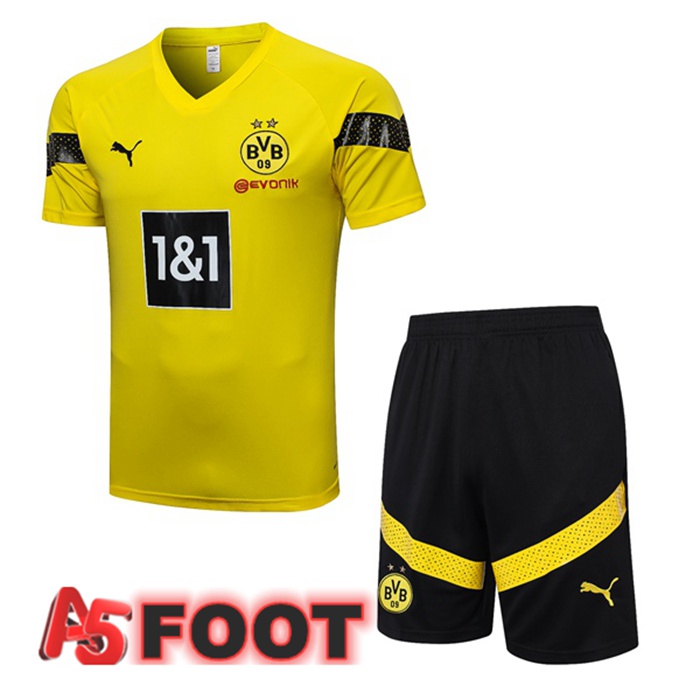 Training T-Shirts Dortmund BVB + Shorts Jaune 2023/2024