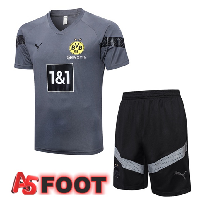 Training T-Shirts Dortmund BVB + Shorts Gris 2023/2024