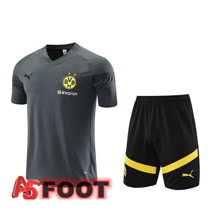 Training T-Shirts Dortmund BVB + Shorts Gris 2023/2024