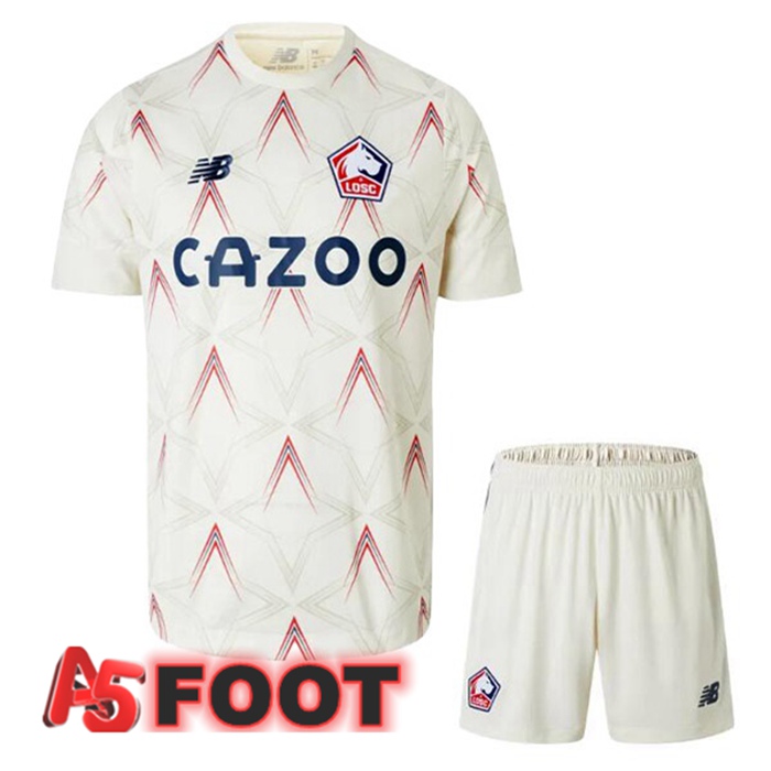Maillot De Foot Lille OSC Enfant Quatrieme Blanc 2022/2023