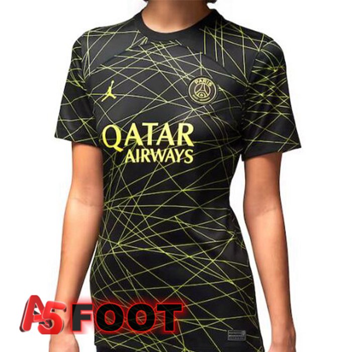 Maillot De Foot Paris PSG Femme Quatrieme Noir 2022/2023