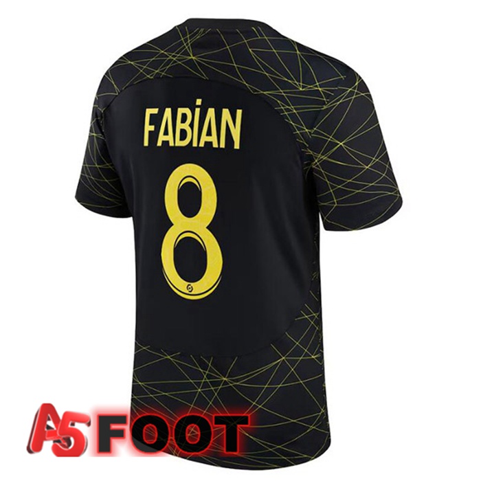 Maillot De Foot Paris PSG (FABIAN 8) Quatrieme Noir 2022/2023