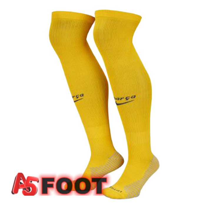 Chaussettes De Foot FC Barcelone Quatrieme Jaune 2022/2023