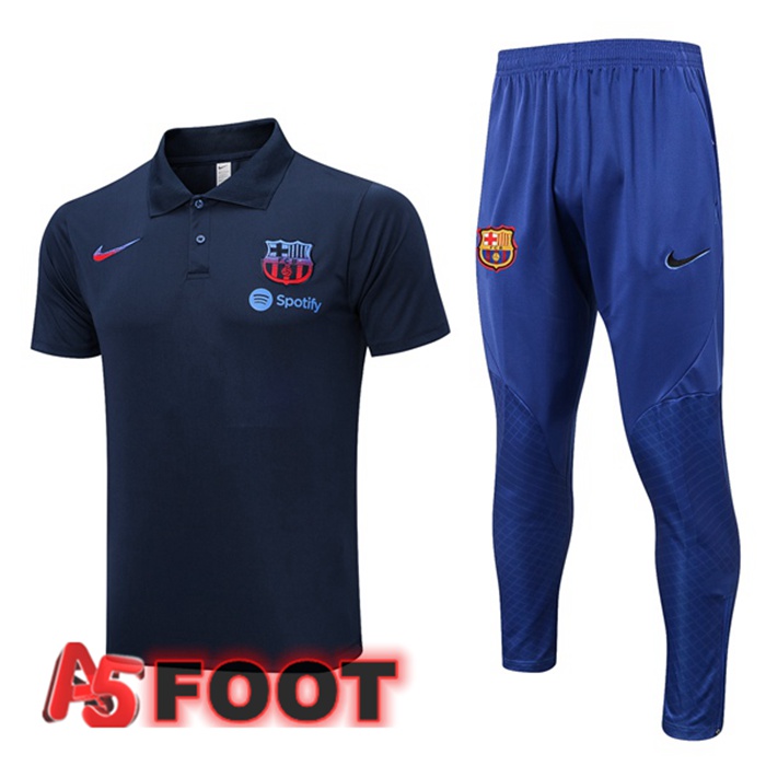 Ensemble Polo FC Barcelone + Pantalon Bleu Royal 2023/2024