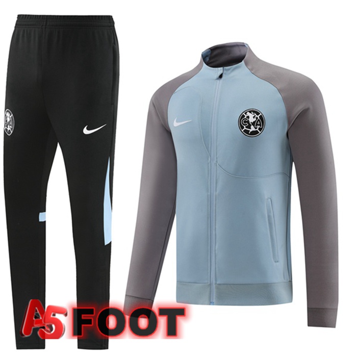 Ensemble Veste Survetement De Foot Club America Bleu 2023/2024