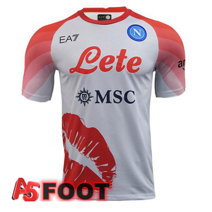 Maillot De Foot SSC Naples Saint Valentin Blanc Rose 2022/2023