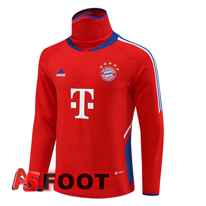 Training Sweatshirt Bayern Munich Col Haut Rouge 2023/2024