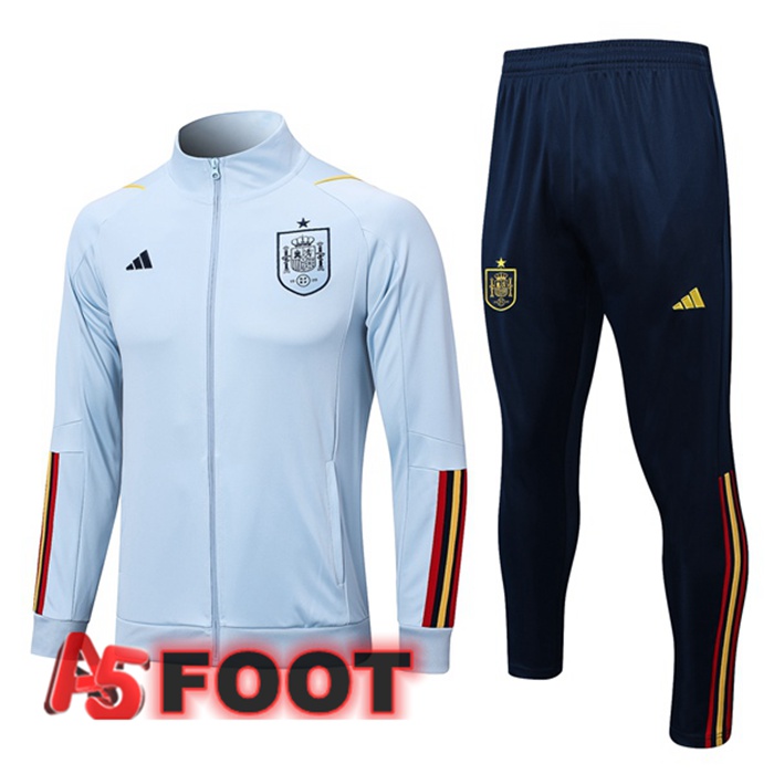 Ensemble Veste Survetement De Foot Espagne Bleu 2023/2024