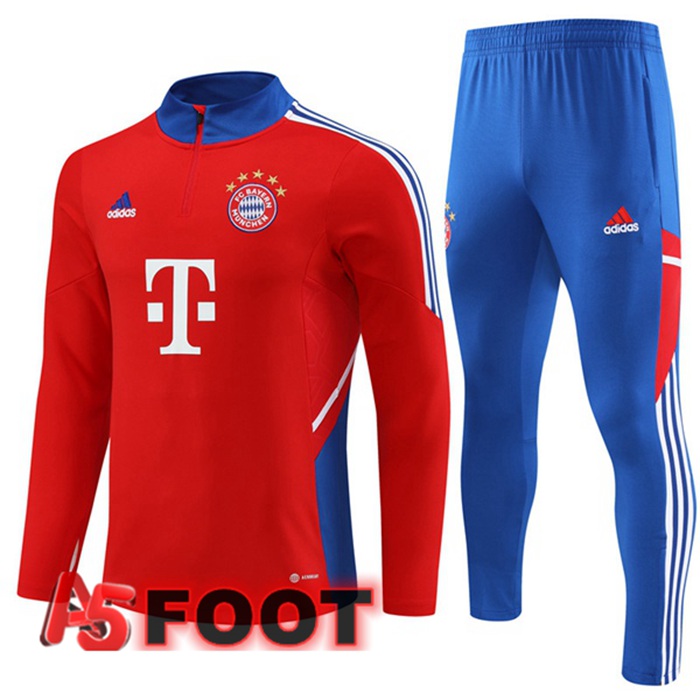Ensemble Survetement de Foot Bayern Munich Rouge 2023/2024