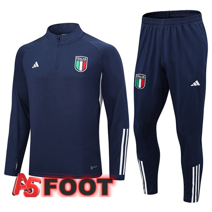 Ensemble Survetement de Foot Italie Bleu Royal 2023/2024