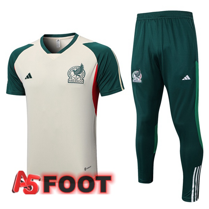 Training T-Shirts Mexique + Pantalon Marron 2023/2024