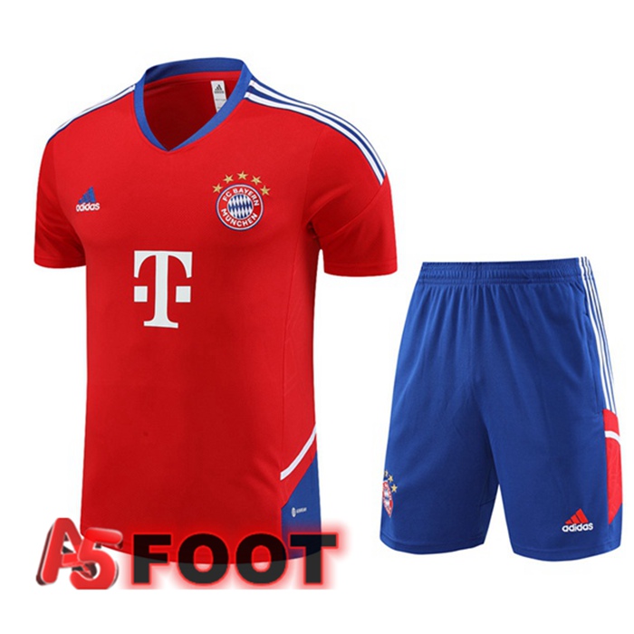 Training T-Shirts Bayern Munich + Shorts Rouge 2023/2024